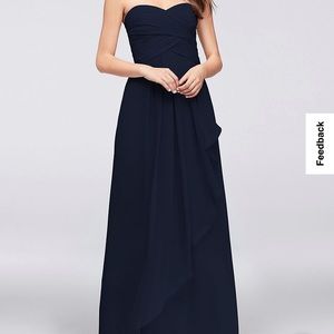 David’s Bridal Bridesmaid Dress Sz 14 in Navy